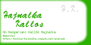 hajnalka kallos business card