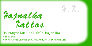 hajnalka kallos business card